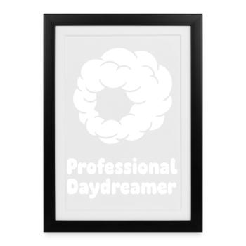 Cercle de rêveurs professionnels - Affiche encadrée (27 × 37 cm) - noir - Devant