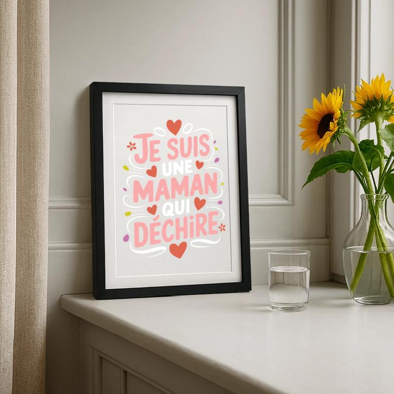 Ich bin eine Killer-Mutter Gerahmtes Poster (27 × 37 cm)