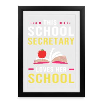 Secretary School School Secretary - Framed poster (27 × 37 cm) - black - Front