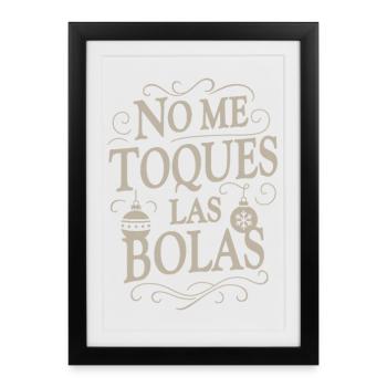 Ne touche pas mes couilles - Affiche encadrée (27 × 37 cm) - noir - Devant