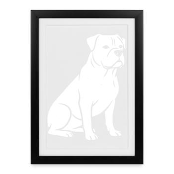 Dog dogs vector art design - Framed poster (27 × 37 cm) - black - Front