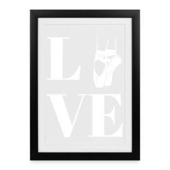 Love ballet - Framed poster (27 × 37 cm) - black - Front