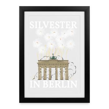 New Year's Eve in Berlin - Framed poster (27 × 37 cm) - black - Front