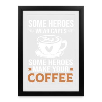 Espresso Coffee Caffeine Barista - Framed poster (27 × 37 cm) - black - Front