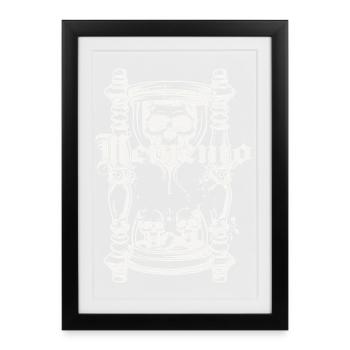 Memento Mori – N’oublie pas de vivre - Affiche encadrée (27 × 37 cm) - noir - Devant