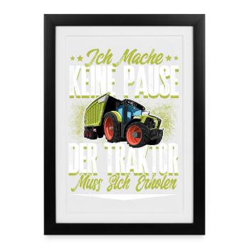 Landwirt - Gerahmtes Poster (27 × 37 cm) - Schwarz - Vorne