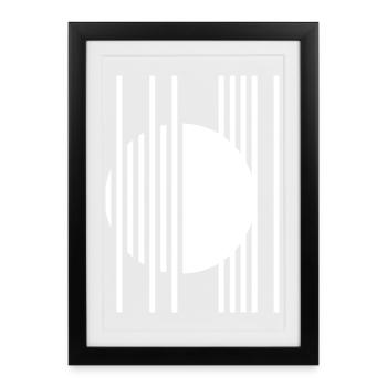 Circular Orbit Stripes - Framed poster (27 × 37 cm) - black - Front