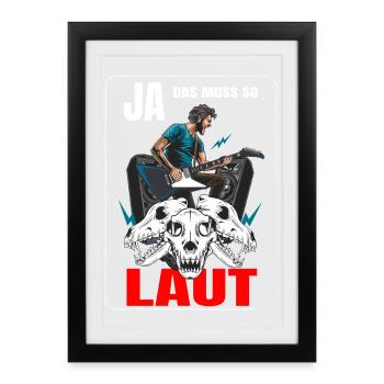 Yes, that must be so loud - Framed poster (27 × 37 cm) - black - Front