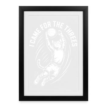 cat shoot ball - Framed poster (27 × 37 cm) - black - Front