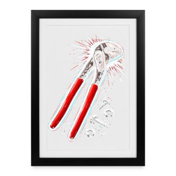 Pipe Wrench Tool Craftsman Design - Framed poster (27 × 37 cm) - black - Front