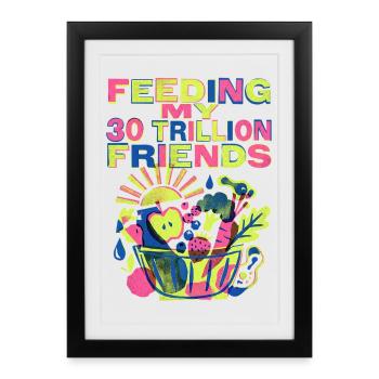 30 000 milliards d’amis Nutrition - Affiche encadrée (27 × 37 cm) - noir - Devant