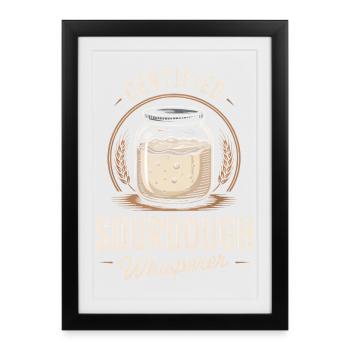 Certified Sourdough Whisperer - Framed poster (27 × 37 cm) - black - Front