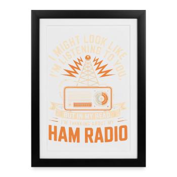 Ham Radio Daydreams - Framed poster (27 × 37 cm) - black - Front