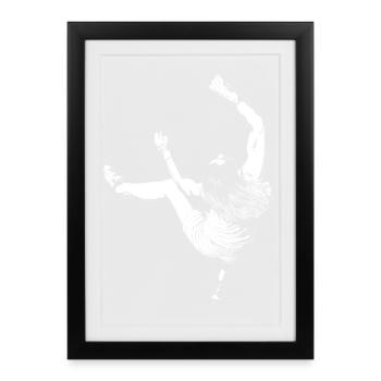 Climbing motif for dark products - Framed poster (27 × 37 cm) - black - Front