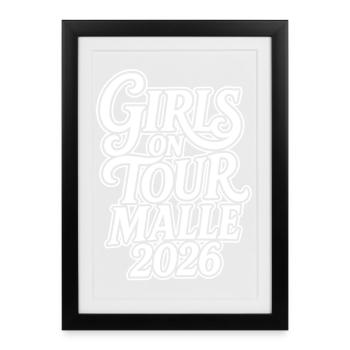 Malle 2026 Filles en tournée Malle est l’amour - Affiche encadrée (27 × 37 cm) - noir - Devant