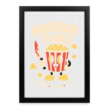 Horror Fans Screams Thrills Chills - Framed poster (27 × 37 cm) - black - Front