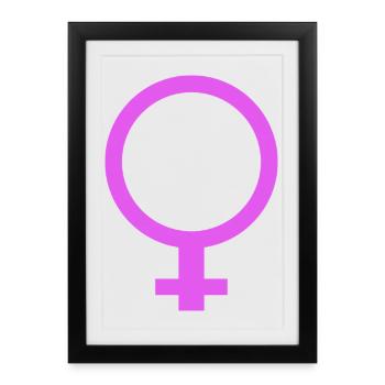 Genre féminin - Affiche encadrée (27 × 37 cm) - noir - Devant