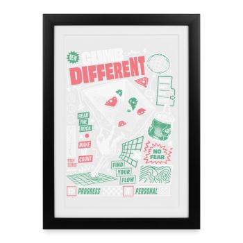 Boulder More Climbing Motivation - Gerahmtes Poster (27 × 37 cm) - Schwarz - Vorne