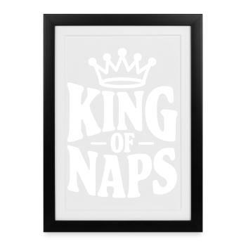 Roi des siestes - Affiche encadrée (27 × 37 cm) - noir - Devant