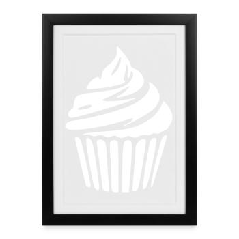 Cupcake Muffin Bakery Baking Gift - Framed poster (27 × 37 cm) - black - Front