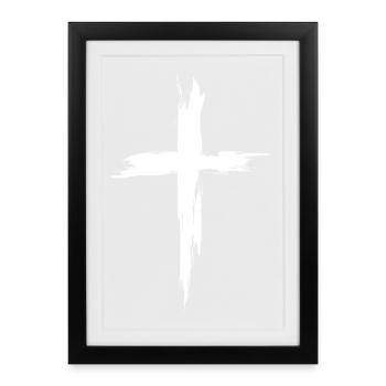 Christian Cross - Framed poster (27 × 37 cm) - black - Front
