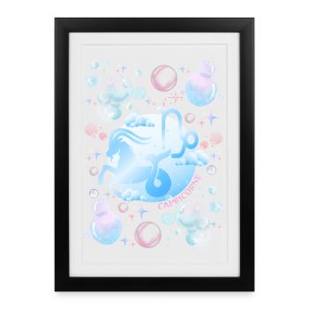 Capricorn Woman – Astrology Gift - Framed poster (27 × 37 cm) - black - Front
