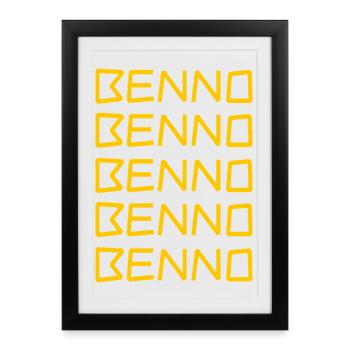Benno - Affiche encadrée (27 × 37 cm) - noir - Devant