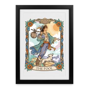 Das verrückte TAROT - Gerahmtes Poster (27 × 37 cm) - Schwarz - Vorne