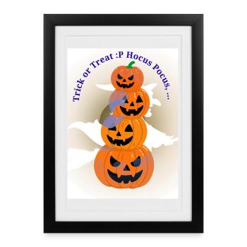 Halloween_-2875_x_3900_px-_20261011_212521_0000 - Gerahmtes Poster (27 × 37 cm) - Schwarz - Vorne