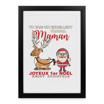 1st Christmas - Framed poster (27 × 37 cm) - black - Front