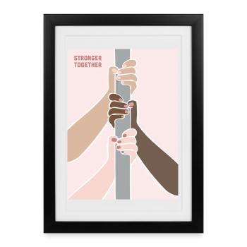 Plus forts ensemble Poledancers - Affiche encadrée (27 × 37 cm) - noir - Devant