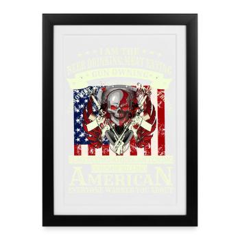 Army skull - Framed poster (27 × 37 cm) - black - Front