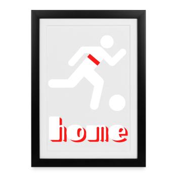 Stuttgart home with red chest ring - Framed poster (27 × 37 cm) - black - Front
