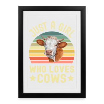 Vaches vaches - Affiche encadrée (27 × 37 cm) - noir - Devant