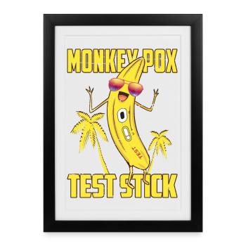Monkey pox test sticks - Framed poster (27 × 37 cm) - black - Front