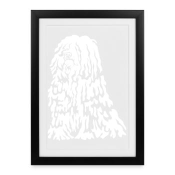 Puli « Édition Noire » - Affiche encadrée (27 × 37 cm) - noir - Devant