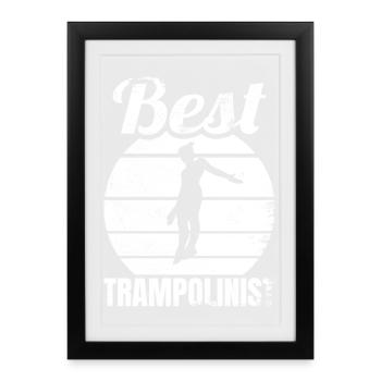Drôle de pull trampoline - Affiche encadrée (27 × 37 cm) - noir - Devant