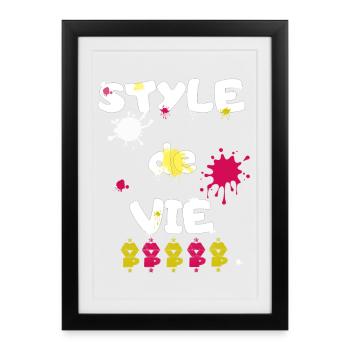Style de vie - Affiche encadrée (27 × 37 cm) - noir - Devant