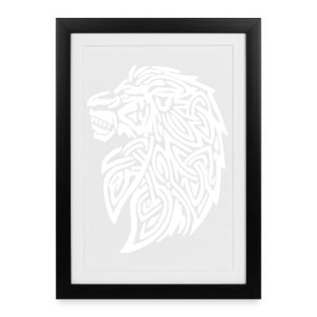 Tribal Lion - Framed poster (27 × 37 cm) - black - Front