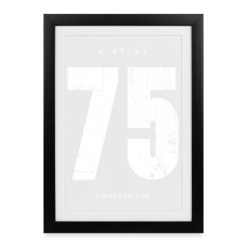Vintage 75 Limited Edition Logo - Framed poster (27 × 37 cm) - black - Front