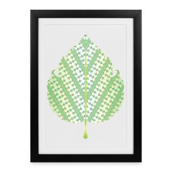 Leaf Heritage - Traditional Romanian folk art - Framed poster (27 × 37 cm) - black - Front