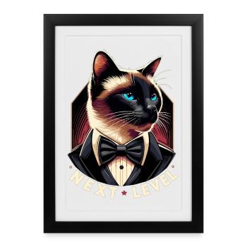 Siamese Cat Siamese Cat Next Level Suit Gift - Framed poster (27 × 37 cm) - black - Front