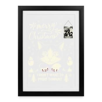 Merry Christmas I don't want to fight tonight - Framed poster (27 × 37 cm) - black - Front