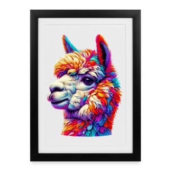 Alpaga - Affiche encadrée (27 × 37 cm) - noir - Devant