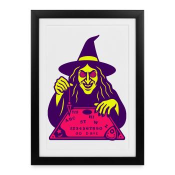 Sorcière hypnotique - Affiche encadrée (27 × 37 cm) - noir - Devant
