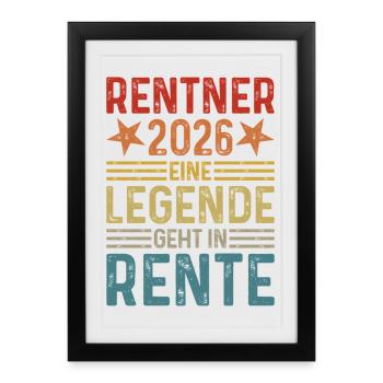 Pensioners 2026 - A legend retires - Framed poster (27 × 37 cm) - black - Front