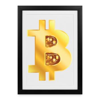 Bitcoin Gold - Framed poster (27 × 37 cm) - black - Front