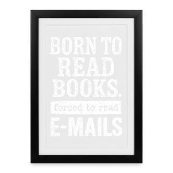 Livres nés pour lire – Déclaration - Affiche encadrée (27 × 37 cm) - noir - Devant