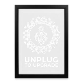Digital Detox Mandala - Affiche encadrée (27 × 37 cm) - noir - Devant