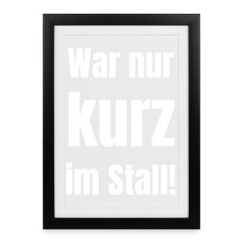 Was only in the stable for a short time - Framed poster (27 × 37 cm) - black - Front